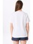 Bisiklet Yaka Nakışlı Kırık Beyaz Kadın T-Shirt F5SL-TST0252 5