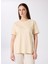 Bej Kadın Relaxed Taşlı T-Shirt FC5SL-TST0217 1