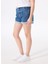 Indigo Kadın Basic Yıkamalı Denim Şort F5SL-SHT0350 3