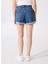 Indigo Kadın Basic Yıkamalı Denim Şort F5SL-SHT0350 5