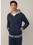 Kapüşon Yaka Koyu Lacivert Erkek Sweatshırt HM581287 1