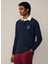 Polo Yaka Koyu Lacivert Erkek Sweatshırt HM570837 2