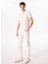 Kırık Beyaz Erkek Basic Polo T-Shirt F5SM-TST 2734 2
