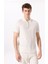 Kırık Beyaz Erkek Basic Polo T-Shirt F5SM-TST 2734 3