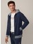 Kapüşon Yaka Koyu Lacivert Erkek Sweatshırt HM581287 2