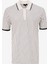 Polo Yaka Basic Çizgili Beyaz Erkek Kazak F5SM-KZK 2074 1