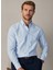 Slim Fit Gömlek Yaka Açık Mavi Erkek Gömlek HM309361 2