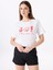 Bisiklet Yaka Nakışlı Kırık Beyaz Kadın T-Shirt F5SL-TST0253 3