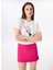 Bisiklet Yaka Baskılı Kırık Beyaz Kadın T-Shirt F5SL-TST0378 1