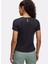 1386337-001 Ua Launch Camo Shortsle Siyah Yuvarlak Yaka Fitted Kadın T-Shirt 2