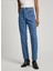 Yüksek Bel Düz Paça Straight Mavi Kadın Denim Pantolon PL204722 2