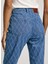 Yüksek Bel Düz Paça Straight Mavi Kadın Denim Pantolon PL204722 4