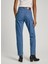 Yüksek Bel Düz Paça Straight Mavi Kadın Denim Pantolon PL204722 5