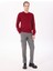 Bisiklet Yaka Slim Fit Bordo Erkek Kazak HM703237 2