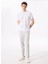 Normal Bel Duble Paça Kırık Beyaz Erkek Chino Pantolon F5SM-PNT 2311 1