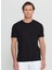 Bisiklet Yaka Jakarlı Siyah Erkek T-Shirt ACE091252300_SYH 2