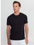 Bisiklet Yaka Jakarlı Siyah Erkek T-Shirt ACE091252300_SYH 3