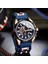 Erkekler Için Hediye Chronograph Saatli Spor Kuvars Saat, Silikon Kayışlı 4