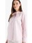 Relax Fit Fiyonk Yaka Çizgili Simli Kumaş Uzun Kollu Tesettür Gömlek Tunik E7976AX25SM 4