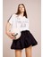 Coool A Kesim Normal Bel Penye Astar Poplin Mini Etek E7588AX25SP 1