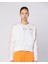 222 Banda Carlise Tur Kadın Beyaz-Turuncu Regular Fit Fermuarlı Eşofman Üstü 1