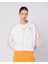 222 Banda Carlise Tur Kadın Beyaz-Turuncu Regular Fit Fermuarlı Eşofman Üstü 4