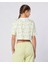 Miran Tee Kadın Beyaz-Yeşil Regular Fit Tişört 4