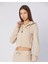 Leda Full Zip Kadın Bej Regular Fit Fermuarlı Eşofman Üstü 2