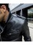 Dana Derisi Kalın Biker Mont Motorcu 3