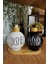 2’li Hands Dishes Siyah Beyaz Dekoratif Mutfak Banyo Sıvı Cam Sabunluk Seti 550ML Bambu Stantlı Set 1