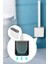 Menashop Haus Silikon Banyo Tuvalet Klozet Temizleme Fırçası Ayaklı ve Yapışkanlı Tutucu Set Beyaz S- 574 1