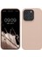 Apple iPhone 15 Pro Max Uyumlu Kadife Iç Yüzeyli Yumuşak Silikon Yüksek Kalite Lansman Kılıf-Kum Pembe 1