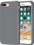 iphone 7 Plus/8 Plus Uyumlu Kadife Iç Yüzeyli Yumuşak Silikon Yüksek Kalite Lansman Kılıf-Gri 1