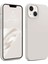 Apple iPhone 15 Uyumlu Kadife Iç Yüzeyli Yumuşak Silikon Yüksek Kalite Lansman Kılıf-Beyaz 1