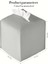 Menashop Spring Modern Pu Deri Peçete Kutusu Kapağı, Basit Düz Renk Tutucu Kare Peçete Çantası, Banyo, Ofis, Araba, Açık Çadır, Yemek Masası İçin Ideal, 13 x 13 x 13 cm, Gümüş 2