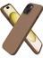 Apple iPhone 13/14 Uyumlu Kadife Iç Yüzeyli Yumuşak Silikon Yüksek Kalite Lansman Kılıf-Kahverengi 1