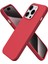 Apple iPhone 14 Pro Max Uyumlu Kadife Iç Yüzeyli Yumuşak Silikon Yüksek Kalite Lansman Kılıf-Kırmızı 1