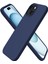 Apple iPhone 15 Uyumlu Kadife Iç Yüzeyli Yumuşak Silikon Yüksek Kalite Lansman Kılıf-Gece Mavisi 1
