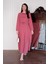 Pembe Fiyonk Detay Elbise 3