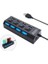 4 Port USB 2.0 Çoklayıcı Çoğaltıcı Hub Anahtarlı Işıklı Adaptörlü - Ic Chipli USB Çoklayıcı 2