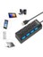 4 Port USB 2.0 Çoklayıcı Çoğaltıcı Hub Anahtarlı Işıklı Adaptörlü - Ic Chipli USB Çoklayıcı 3