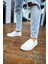 SHO091 Bağcıksız Slip-On Rbt Brecon Erkek Ayakkabı Beyaz 3