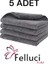 Felluci Textıle 280 Gsm 50X60 Microfiber Araç Ev Işyeri Temizlik ve Kurulama Bezi Gri 5 Adet 1