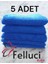 Felluci Textıle 280 Gsm 50X60 Microfiber Araç Ev Işyeri Temizlik ve Kurulama Bezi Royal 5 Adet 1