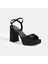 Ravena Siyah Kadın Toka Detaylı Slingback Topuklu Abiye Ayakkabı 4