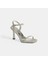 Celestine Gümüş Kadın Toka Detaylı Slingback Topuklu Abiye Ayakkabı 5