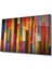 Renkli Ahşaplar Cam Tablo, Ev ve Ofis Duvar Dekoru Hediyelik Büyük Tablo Dayanıklı Cam 1