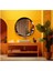 - Dekorarif Desenli Yuvarlak Banyo-Salon Duvar Aynası 4 1