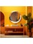 - Dekorarif Desenli Yuvarlak Banyo-Salon Duvar Aynası 56 1
