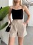 Çıtçıtlı Gabardin Şort 3